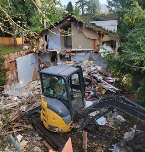 Home demolition in Vancouver Washington